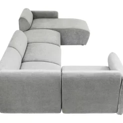 Sofas & Couches-KARE Design Wohnlandschaft 2 Lucca Grau Rechts 328Cm