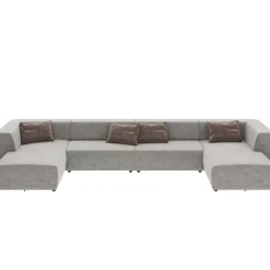 Sofas & Couches-KARE Design Wohnlandschaft Infinity Malibu Grau 434Cm