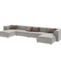 Sofas & Couches-KARE Design Wohnlandschaft Infinity Malibu Grau 434Cm