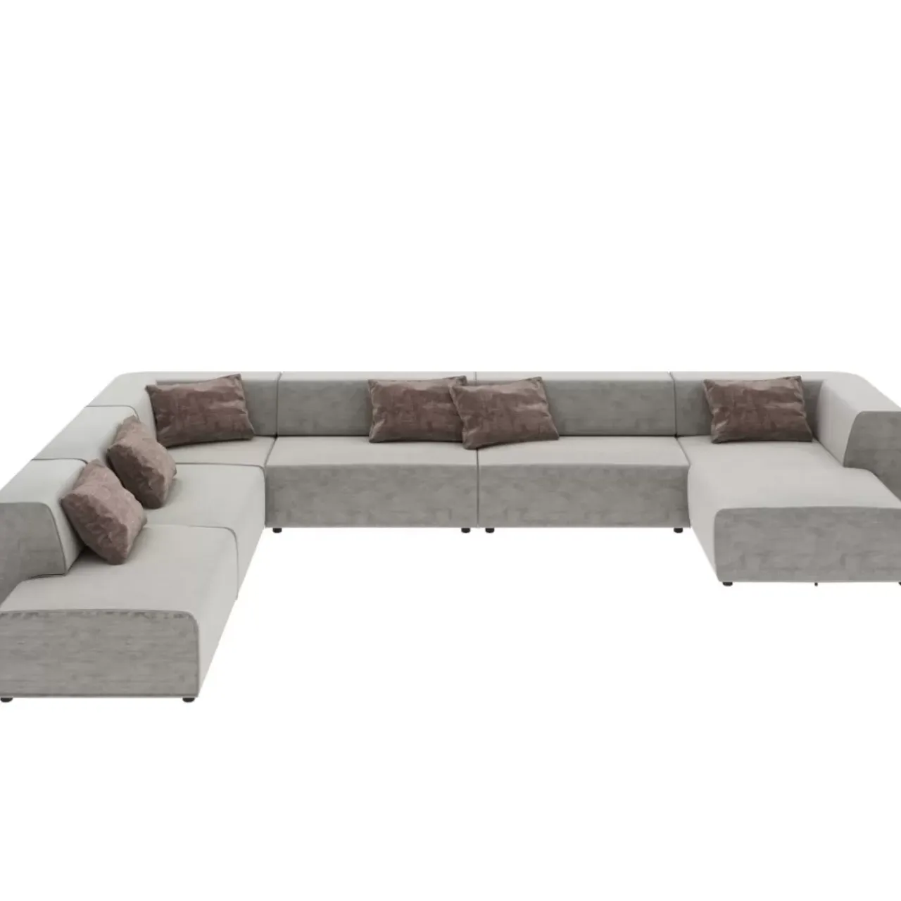 Sofas & Couches-KARE Design Wohnlandschaft Infinity Miami Grau 417Cm